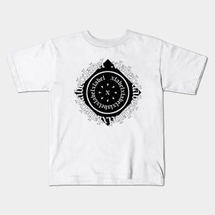 Circle text abstract rhombus Kids T-Shirt